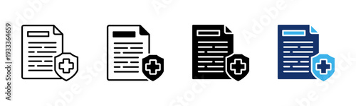 Insurance Claim icon sheet multiple style collection