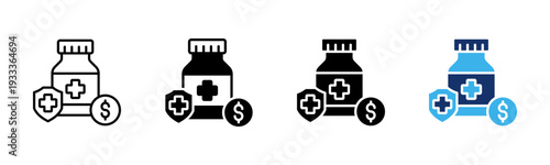 Copay Amount icon sheet multiple style collection