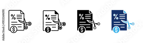 Deductible Amount icon sheet multiple style collection