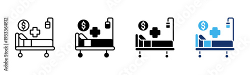 Surgery Expense icon sheet multiple style collection