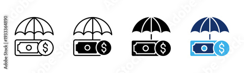 Insurance Premium icon sheet multiple style collection