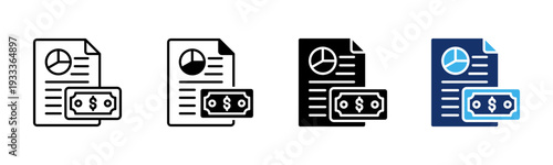 Expense Summary icon sheet multiple style collection