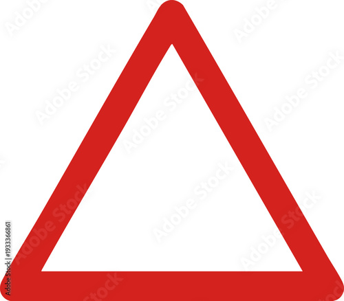 Red Warning Triangle Hazard Symbol Icon