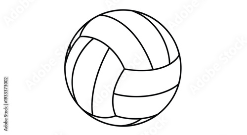 Simple line drawing of a volleyball on a plain white background