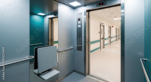 Wallpaper Mural Modern Hospital Elevator Interior and Hallway Showing Contemporary Design Architecture Torontodigital.ca