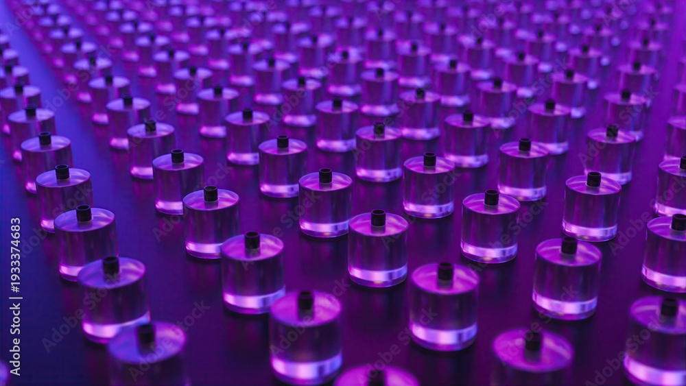 Fototapeta premium Grid of perfume bottles