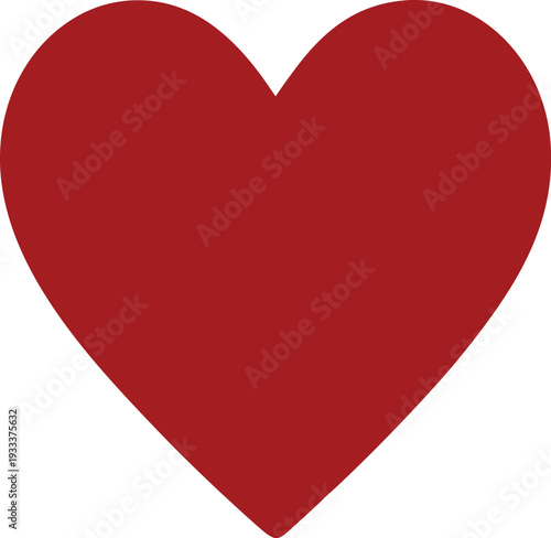 Red heart on white background symbol love affection vector illustration EPS PNG file