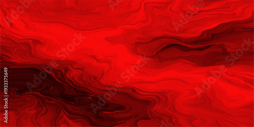 Red and yellow abstract wave pattern featuring a grunge paper texture and silk satin fabric design for a decorative Christmas or Valentine wallpaper backdrop