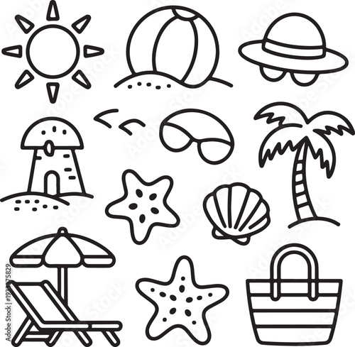 Simple Set of Travel Related Vector Line Icons. Contains such Icons as Luggage, Passport, Sunglasses and more.