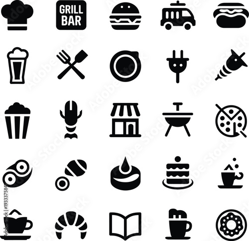 Electric vehicle charging station icons set, EV car battery power symbols, renewable energy transport, eco friendly automotive technology, sustainable city navigation. (20 words)