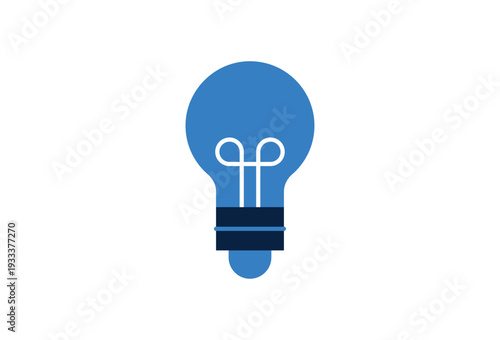 Light bulb vector flat icon for idea and innovation themes. Modern vector flat illustration of glowing bulb for creativity and business concepts.