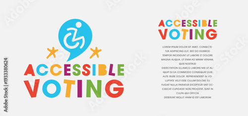 Accessible voting Card and Poster Template design, vector illustration.