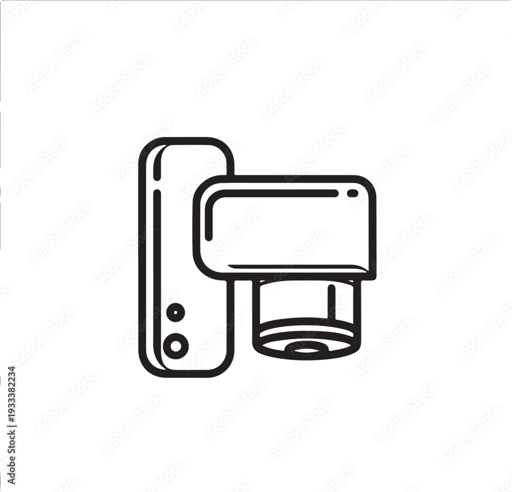 Fototapeta premium Modern Wall Light Spotlight Line Icon for Smart Home Design