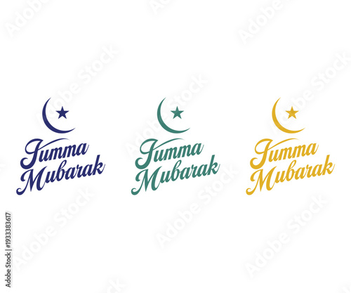 Set of  jumma mubarak logo,  jumma mubarak