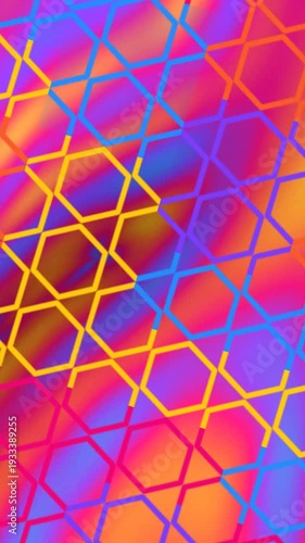 Vibrant Geometric Pattern - A Kaleidoscope of Colors and Shapes.