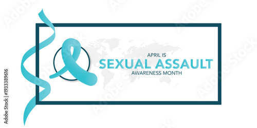 April is Sexual Assault Awareness Month background template. Holiday concept. use to background, banner, placard, card, and poster design template with text inscription and standard color. vector