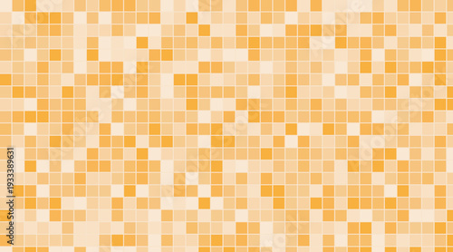 A close-up pattern of small golden square tiles arranged in a mosaic design. Vector illustration