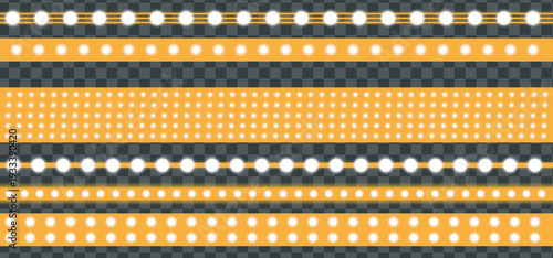 Geometric pattern featuring alternating yellow and black dotted stripes Vector illustration