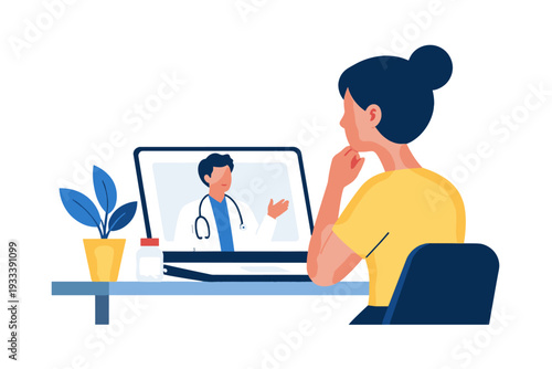 Text letters vector no simple doctor consultation generation white image telemedicine icon