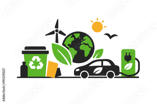 Letters vector icon white no image simple generation sustainability recycling text eco