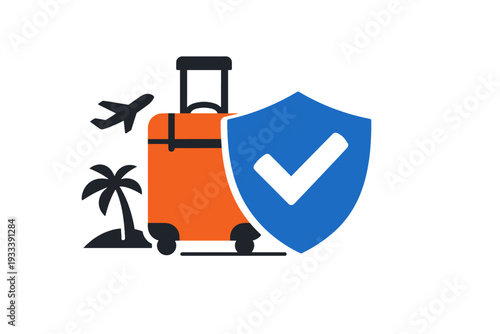 Icon vector shield text no generation image composition insurance protection white simple