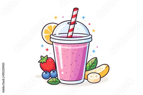 Simple flat image illustration drink vector style icon no colors generation clean