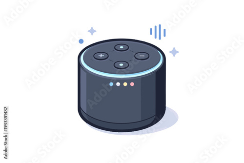 Simple svg assistant generation isolated image no style icon speaker white vector