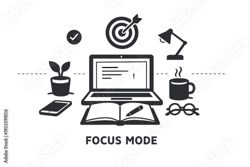 Generation vector simple concept distractions isolated svg workspace gradients minimal image focus