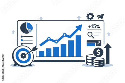 Modern image simple isolated style svg icon background trends analytics vector generation