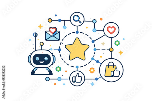 Simple system generation icon image minimal ai background vector letters style no