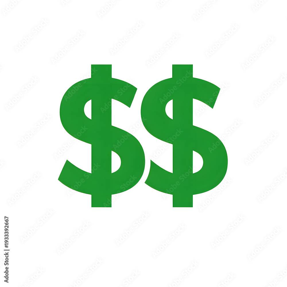 Obraz premium dollar sign on white background