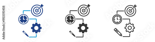 plan icon set multiple style collection	