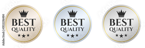 Round silver seals for best quality assurance with decorative gold rims