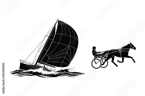 Sailing Yacht Race vs. Harness Racing Horse