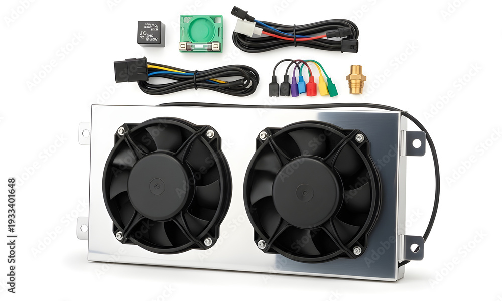 custom made wallpaper toronto digitalDual Electric Radiator Cooling Fan Kit with Wiring Harness, Relay, and Temperature Sensor for Automotive Engine