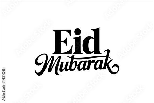 Eid Mubarak Vector Typography
