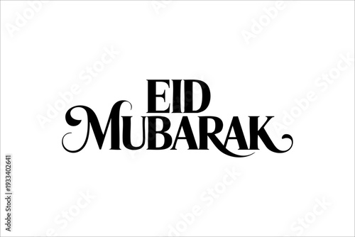 Elegant minimalist Eid Mubarak serif typography