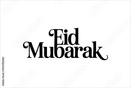 Eid Mubarak Vector Typography
