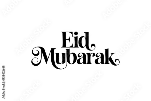 Eid Mubarak Vector Typography