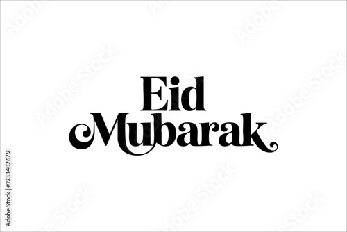 Eid Mubarak Vector Typography