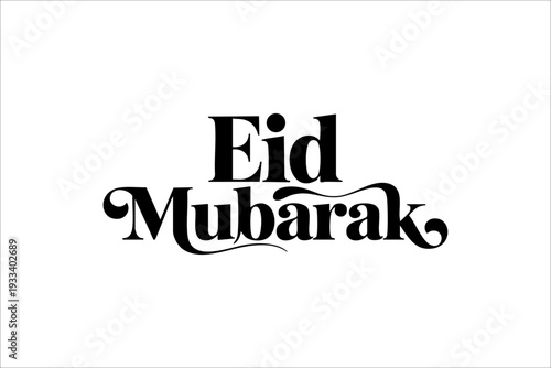 Eid Mubarak Vector Typography