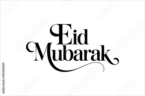 Eid Mubarak Vector Typography