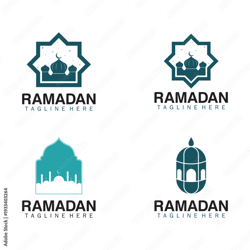 Fototapeta premium islamic ramadan logo icon vector illustration template design