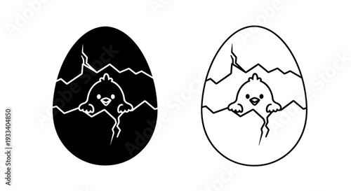 Cracked egg with heart Vector