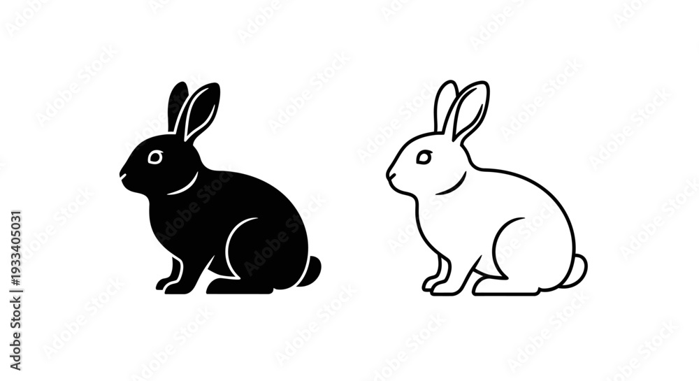 Obraz premium Two rabbits vector design Vector