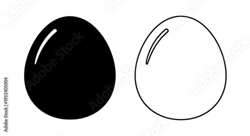 Black and white eggs Vector
