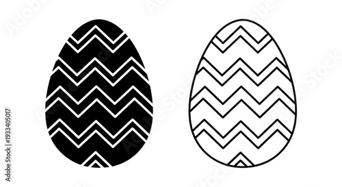 Zigzag pattern easter egg Vector