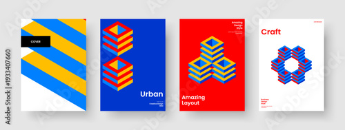 Isolated Report Design. Geometric Brochure Layout. Creative Background Template. Poster. Book Cover. Business Presentation. Flyer. Banner. Advertising. Newsletter. Journal. Brand Identity