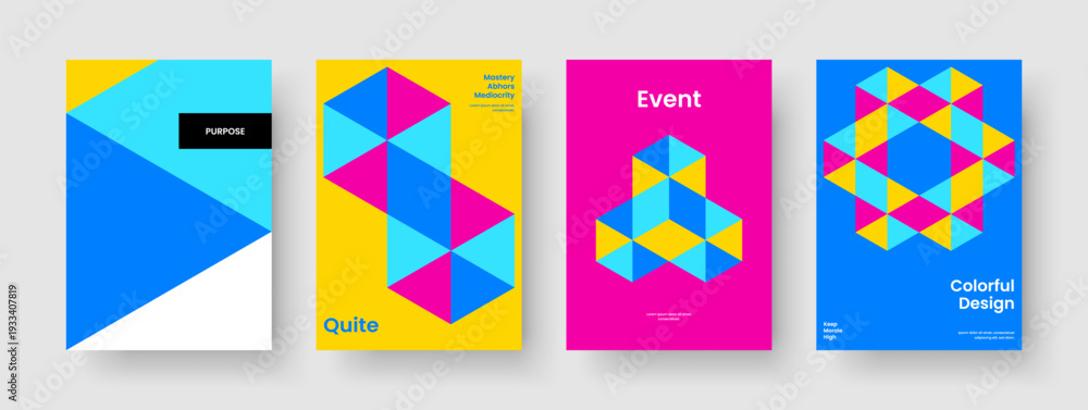Obraz premium Modern Banner Layout. Creative Poster Template. Geometric Flyer Design. Report. Brochure. Business Presentation. Background. Book Cover. Journal. Newsletter. Pamphlet. Notebook. Advertising