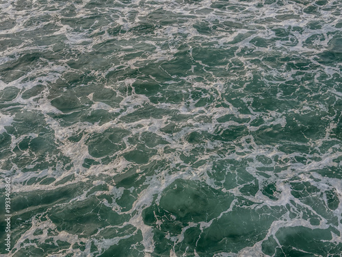 sea foam in the ocean